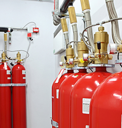 Gas fire suppression